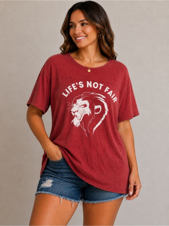 Disney Tops - Torrid Disney Villains Scar “Life’s Not Fair” Graphic Tee – Size 1 / 1X